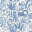Brewster Home Fashions NuWallpaper None Birds Blue Wallpaper
