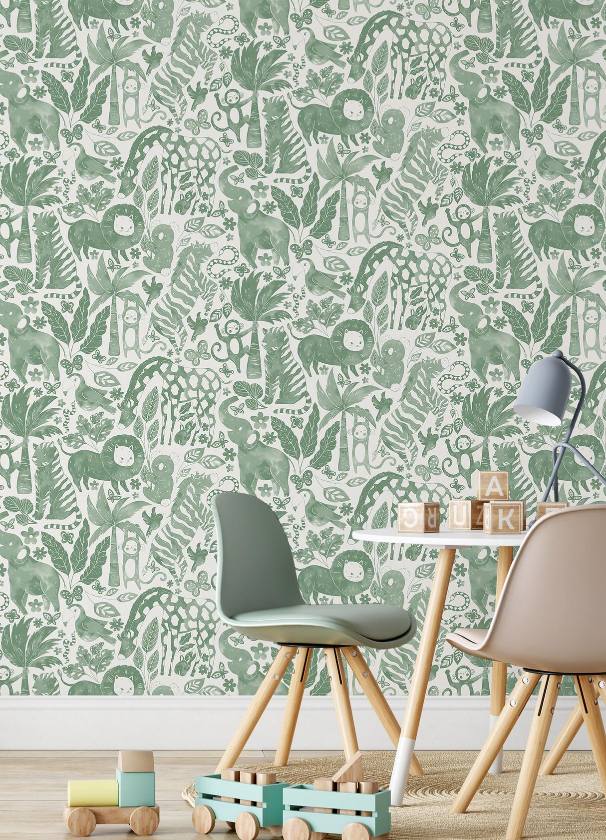Brewster Home Fashions NuWallpaper None Birds Green Wallpaper
