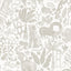Brewster Home Fashions NuWallpaper None Birds Taupe Wallpaper