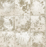 Brewster Home Fashions NuWallpaper None Tiles Silver Wallpaper