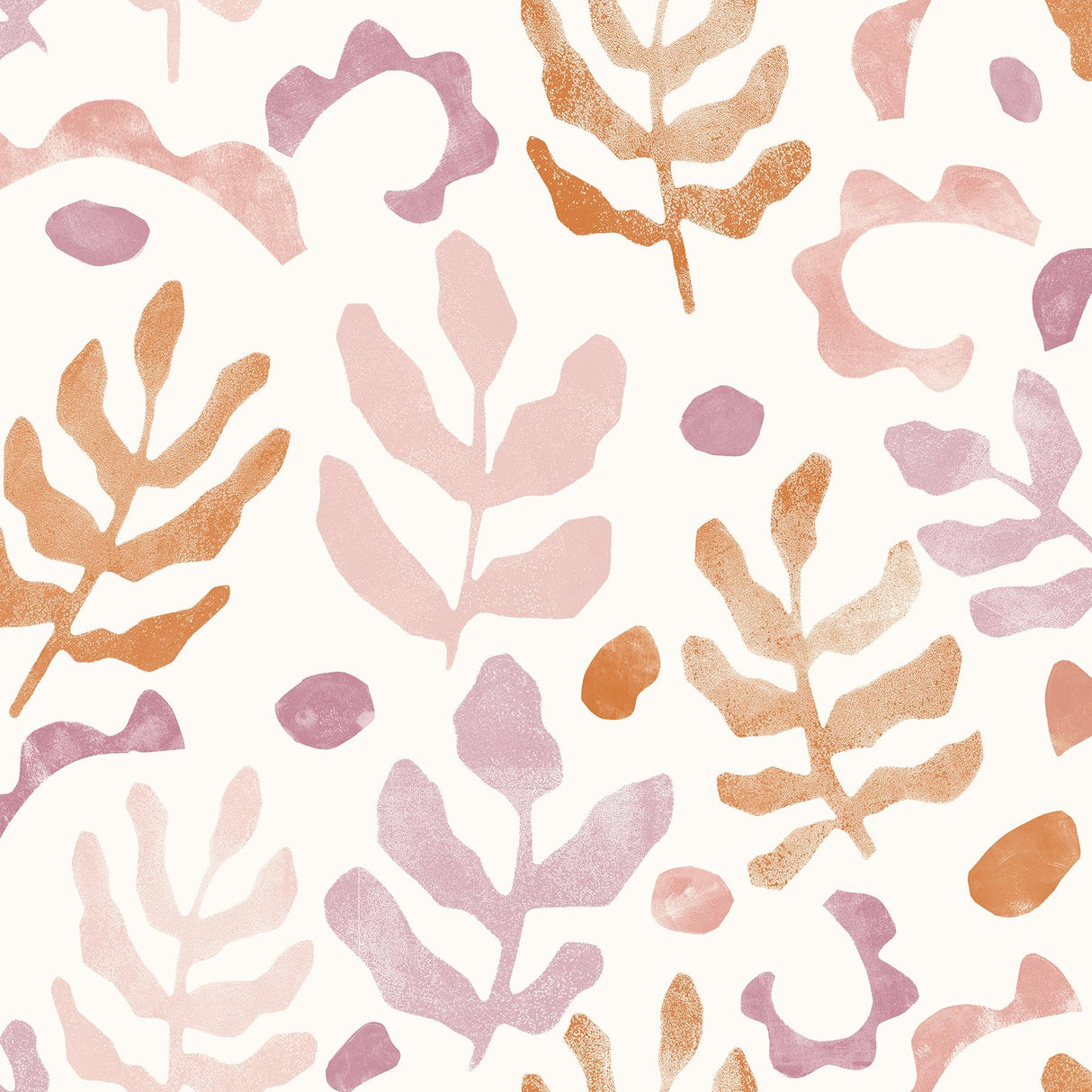 Brewster Home Fashions NuWallpaper None Leaves Berry Wallpaper