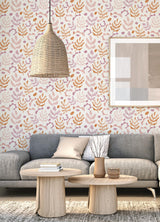 Brewster Home Fashions NuWallpaper None Leaves Berry Wallpaper