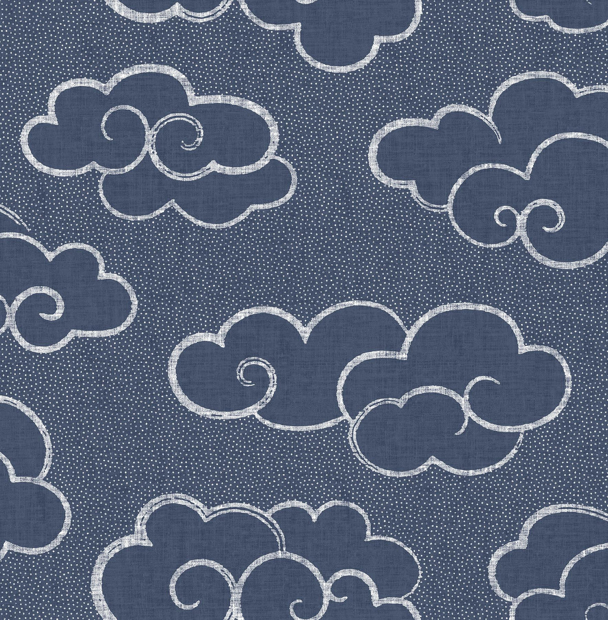 Brewster Home Fashions NuWallpaper None Clouds Navy Wallpaper