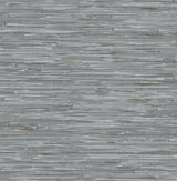 Brewster Home Fashions NuWallpaper None Faux Grasscloth Blue Wallpaper