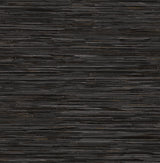 Brewster Home Fashions NuWallpaper None Faux Grasscloth Black Wallpaper