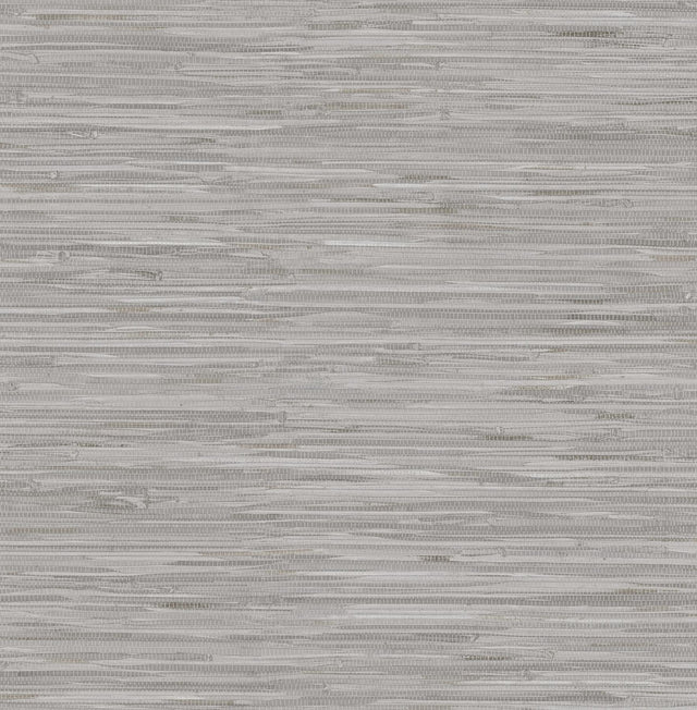 Brewster Home Fashions NuWallpaper None Faux Grasscloth Grey Wallpaper