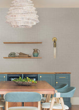 Brewster Home Fashions NuWallpaper None Fabric Textures Grey Wallpaper