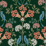 Brewster Home Fashions NuWallpaper None Damask Green Wallpaper