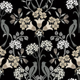 Brewster Home Fashions NuWallpaper None Damask Black & Neutral Wallpaper