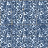 Brewster Home Fashions NuWallpaper None Tiles Cobalt Sea Wallpaper