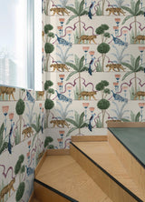 Brewster Home Fashions NuWallpaper None Toile Taupe Wallpaper