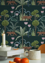 Brewster Home Fashions NuWallpaper None Toile Green Wallpaper