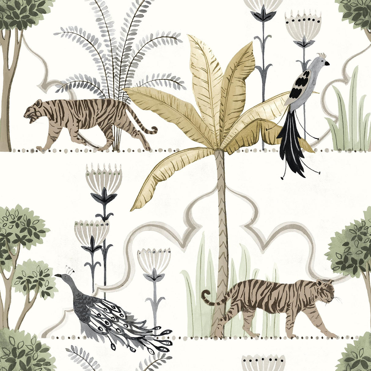 Brewster Home Fashions NuWallpaper None Toile Ivory Wallpaper