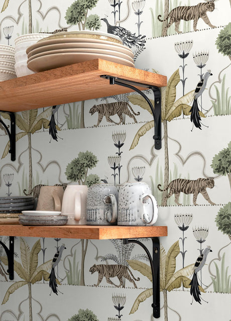 Brewster Home Fashions NuWallpaper None Toile Ivory Wallpaper