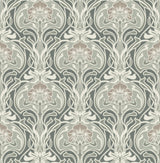 Brewster Home Fashions NuWallpaper None Ogee Brown Wallpaper