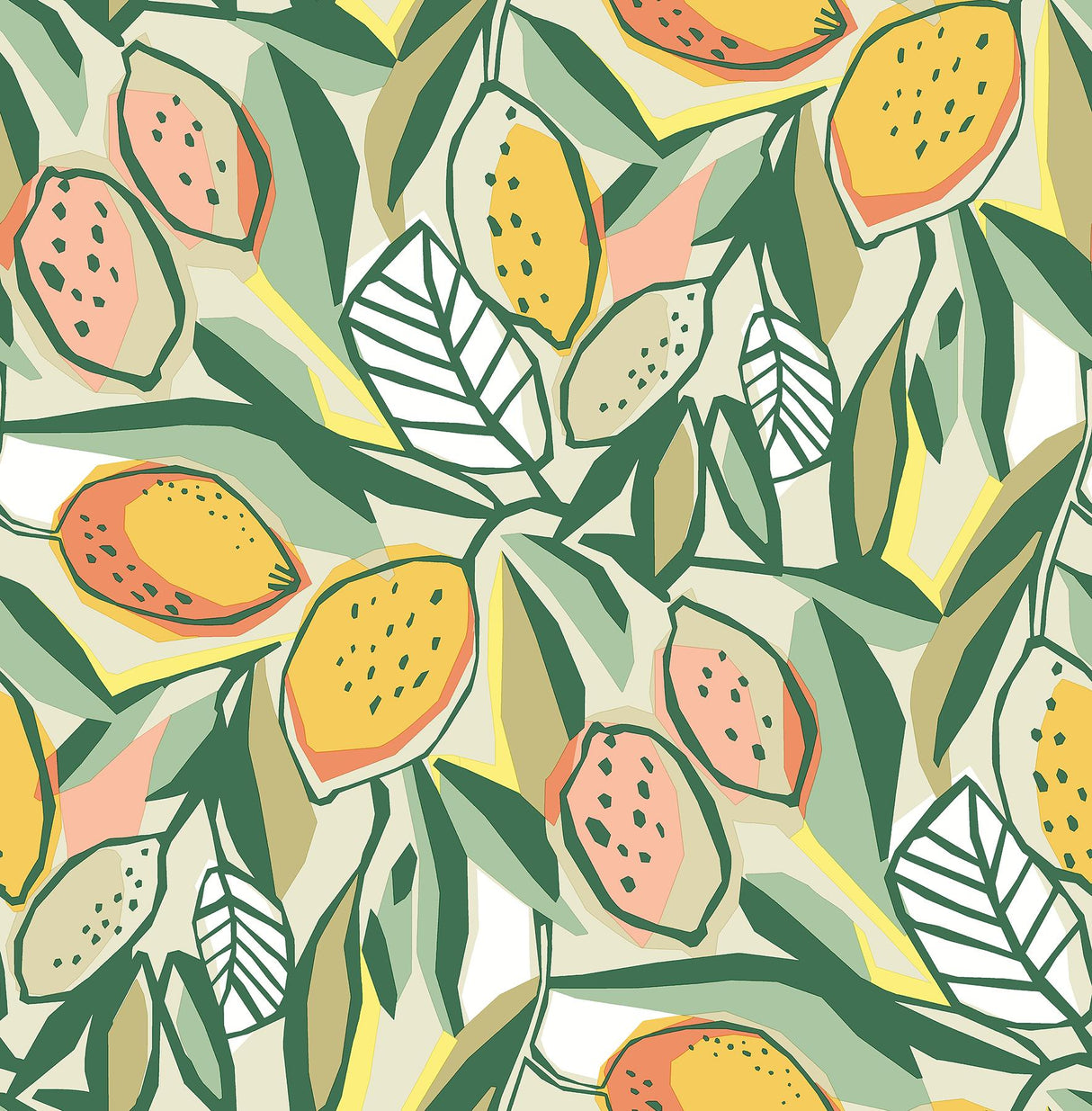 Brewster Home Fashions NuWallpaper None Fruit Peach Wallpaper