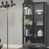 Jamie Young Black Union Tall Curio Cabinet*Must ship Common Carrier.