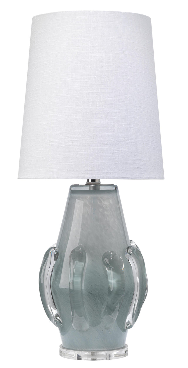 Jamie Young Talon Glass Table Lamp with Linen Shade