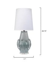 Jamie Young Talon Glass Table Lamp with Linen Shade