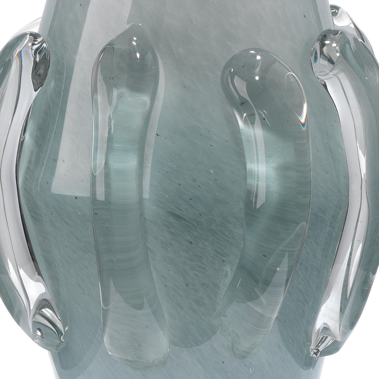 Jamie Young Talon Glass Table Lamp with Linen Shade