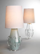 Jamie Young Talon Glass Table Lamp with Linen Shade