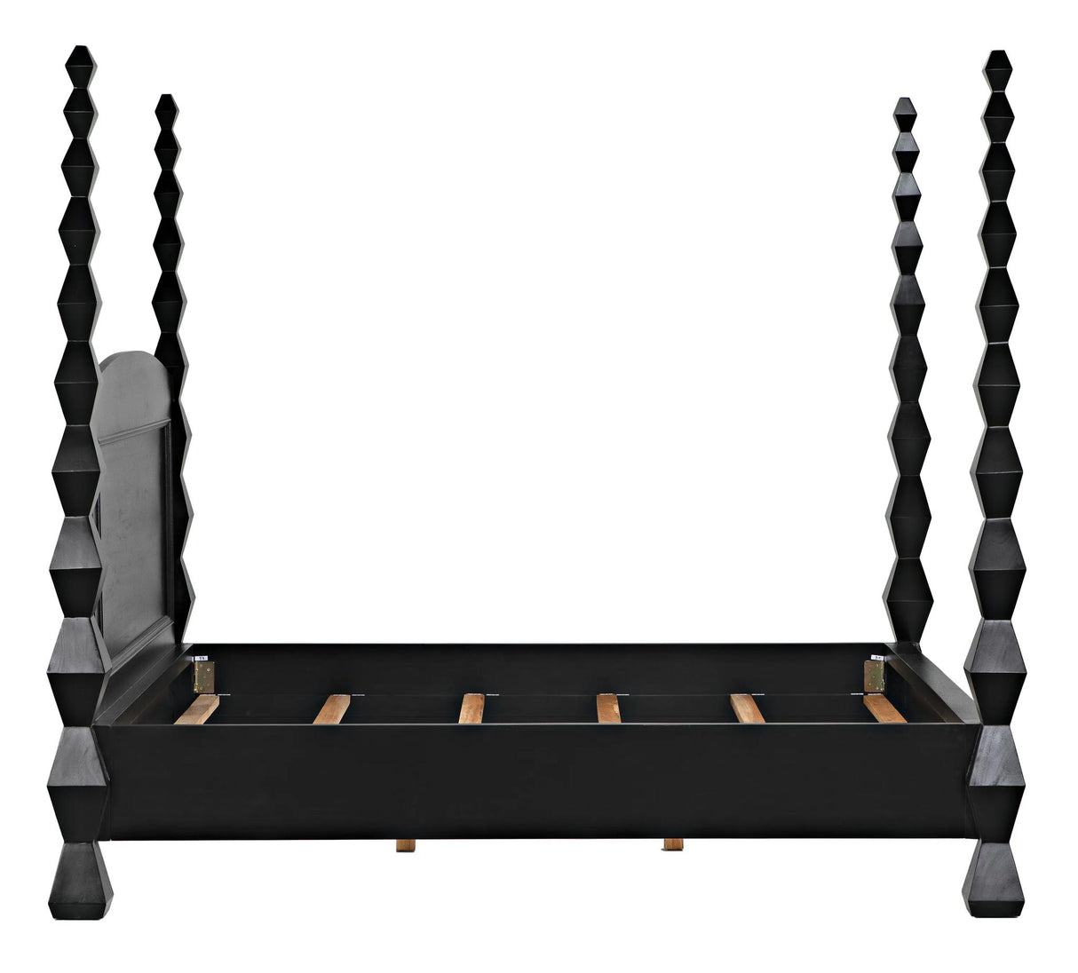 NOIR Brancusi Bed Eastern King Hand Rubbed Black