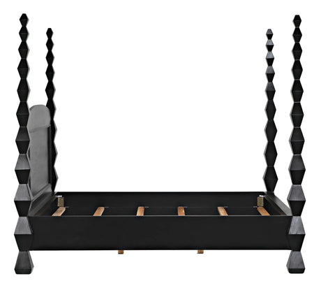 NOIR Brancusi Bed Eastern King Hand Rubbed Black