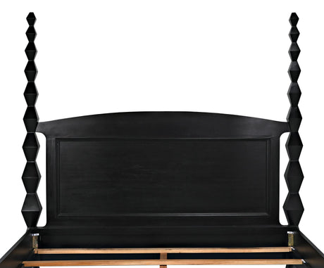 NOIR Brancusi Bed Eastern King Hand Rubbed Black