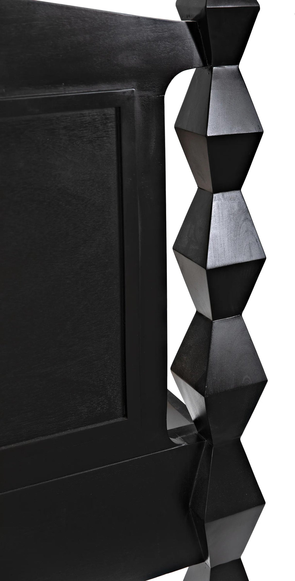 NOIR Brancusi Bed Eastern King Hand Rubbed Black