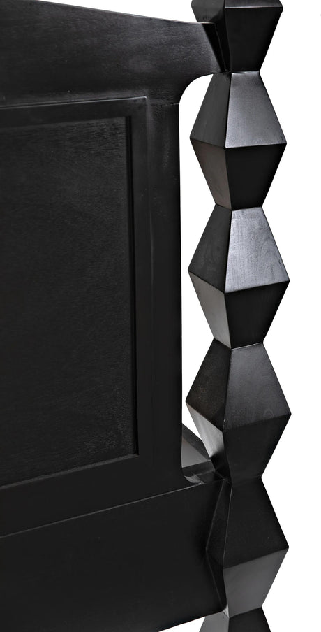 NOIR Brancusi Bed Eastern King Hand Rubbed Black