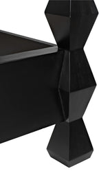 NOIR Brancusi Bed Eastern King Hand Rubbed Black