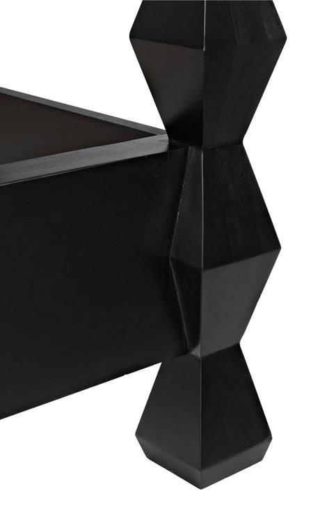 NOIR Brancusi Bed Eastern King Hand Rubbed Black