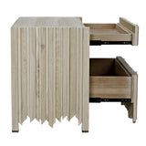 NOIR Desdemona 3 Drawer Chest Bleached Elm