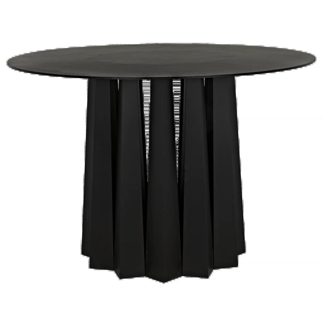 NOIR Column Dining Table Black Steel