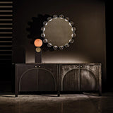 NOIR Kate Table Lamp Black Metal with Antique Brass Accent