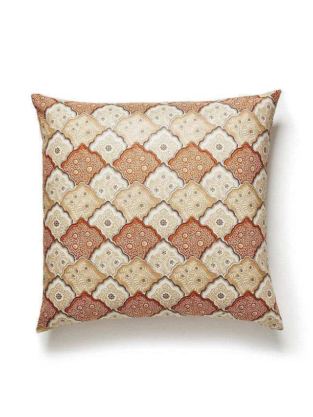 Scalamandre Akira 22 X 22 - Cognac Decorative Pillow