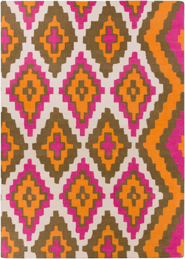 Surya Alameda AMD-1028 Dark Brown;Light Beige;Medium Purple;Orange 5' x 8' Rug