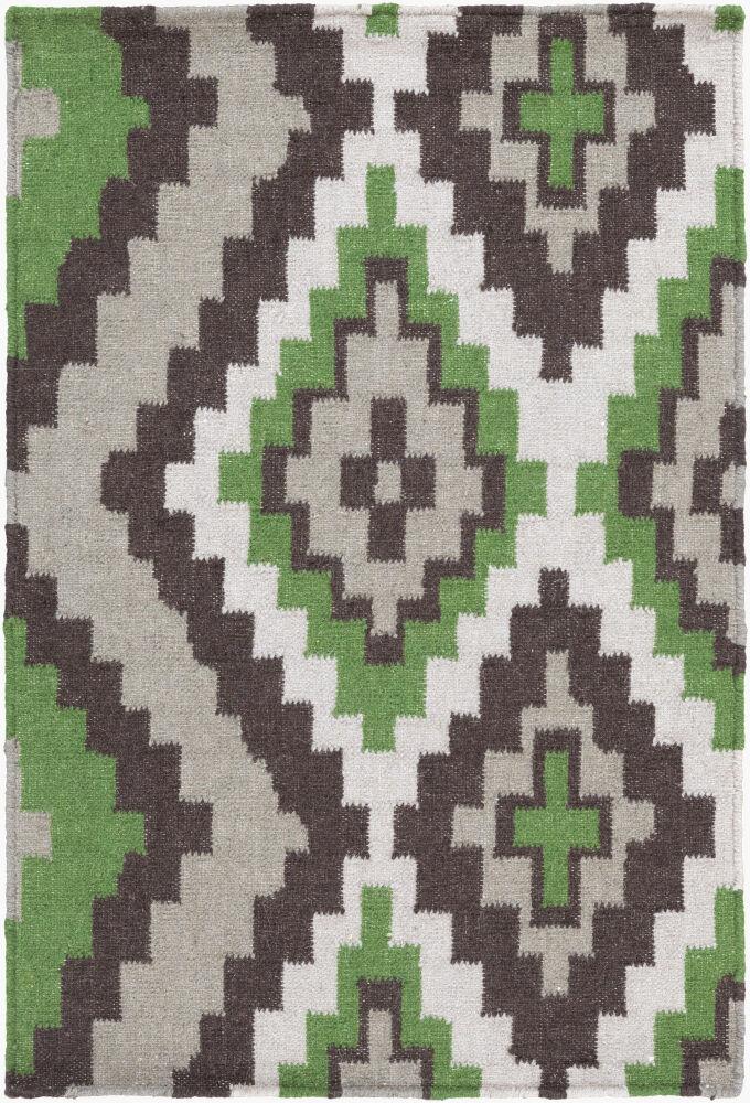 Surya Alameda AMD-1048 Dark Brown;Grass Green;Light Beige;Light Gray 3'3" x 5'3" Rug