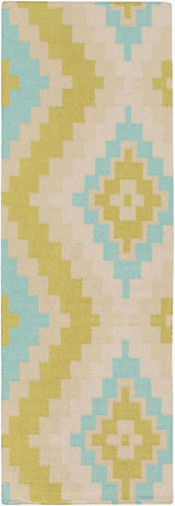 Surya Alameda AMD-1050 Aqua;Ivory;Light Green;Taupe 2'6" x 8' Rug