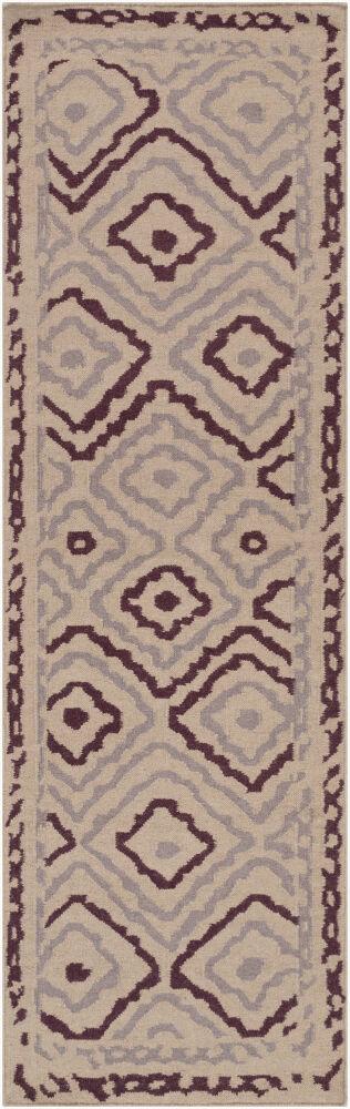 Surya Alameda AMD-1055 Dark Brown;Lavender;Taupe 2'6" x 8' Rug