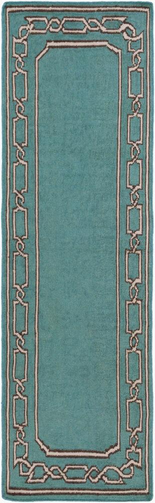 Surya Alameda AMD-1057 Dark Brown;Light Beige;Seafoam 2'6" x 8' Rug