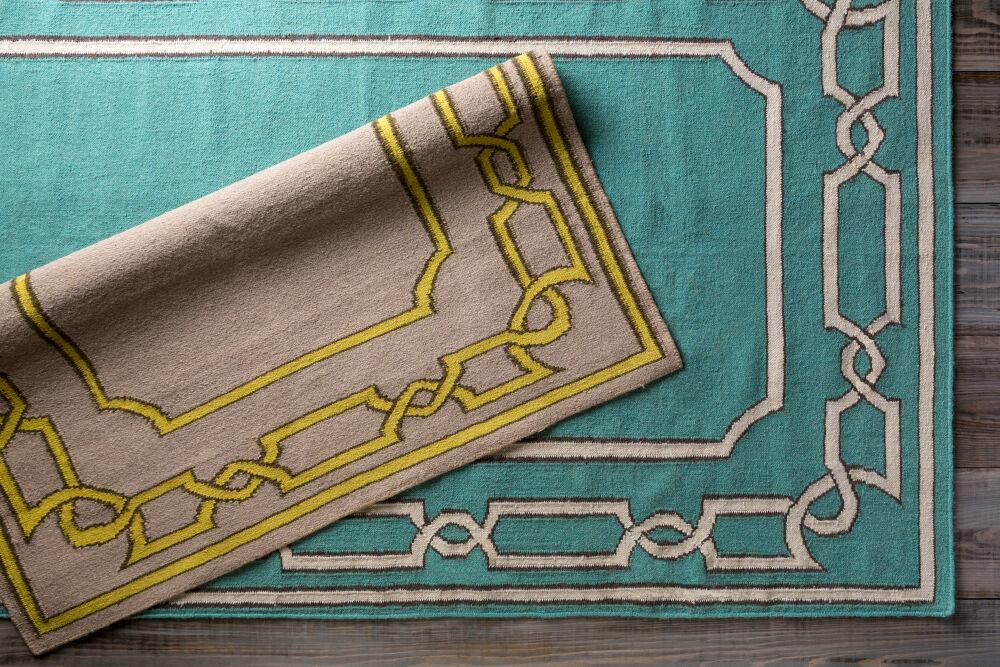 Surya Alameda AMD-1057 Dark Brown;Light Beige;Seafoam 2'6" x 8' Rug