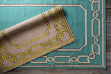 Surya Alameda AMD-1057 Dark Brown;Light Beige;Seafoam 2'6" x 8' Rug