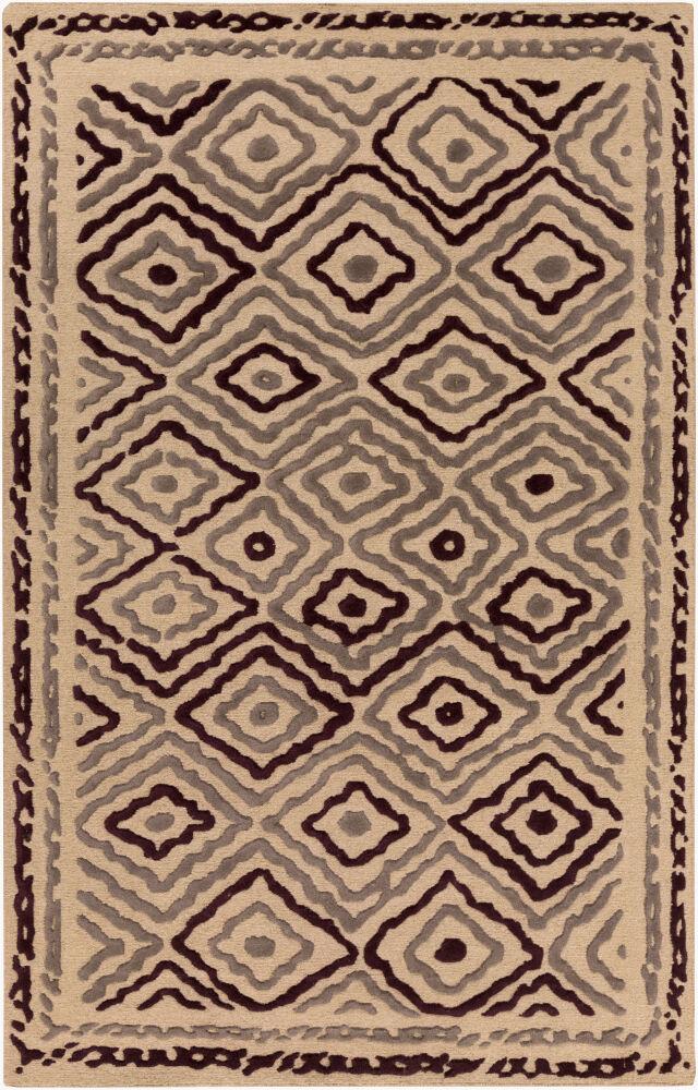 Surya Atlas ATS-1011 Charcoal;Purple;Taupe 3'3" x 5'3" Rug
