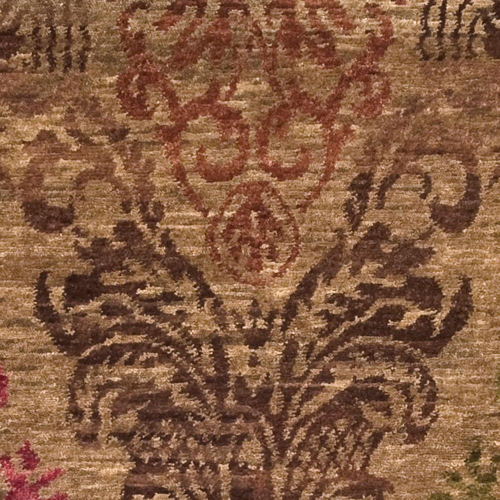 Surya Brocade BRC-1000 Brown;Dark Brown;Dark Red;Olive 5' x 8' Rug