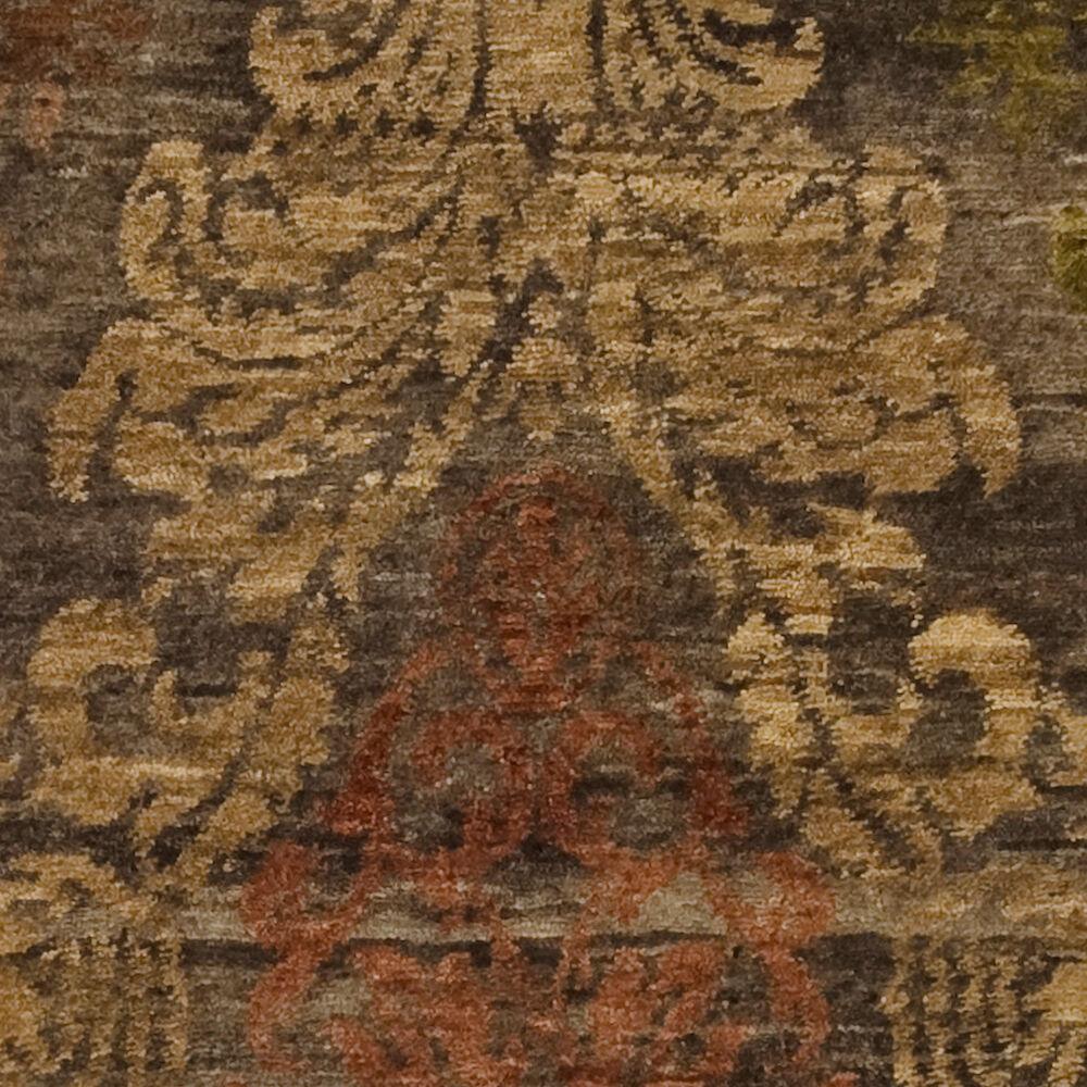 Surya Brocade BRC-1001 Brown;Dark Brown;Dark Red;Olive 5' x 8' Rug