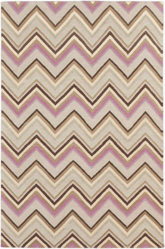 Surya Frontier FT-304 Charcoal;Lavender;Light Beige;Tan 5' x 8' Rug