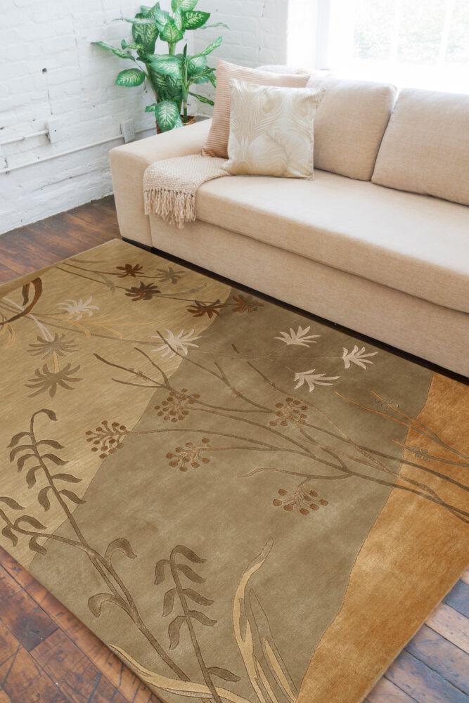 Surya Mugal IN-8056 Brown;Dark Brown;Mustard 9' x 13' Rug