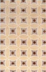 Surya Mugal IN-8595 Brown;Dark Brown;Ivory;Mustard 2' x 3' Rug