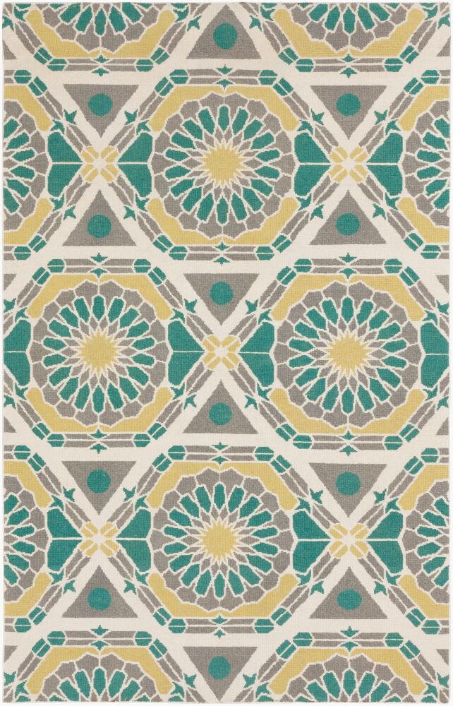 Surya Kaleidoscope KAL-8001 Ivory;Light Olive;Olive;Teal 2' x 3' Rug